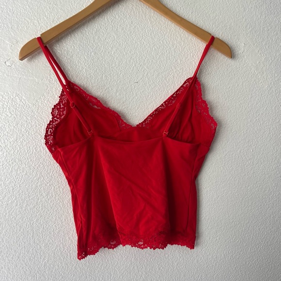 Skims Fits Everybody Lace Triangle Cami Cayanne Red Sz MEDIUM  TANK - Picture 4 of 6